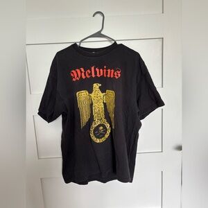 Black Melvins Vintage Band T-Shirt Gold Graphic